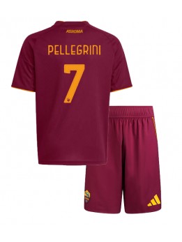 AS Roma Lorenzo Pellegrini #7 Replika Hemmakläder Barn 2025-26 Kortärmad (+ byxor)